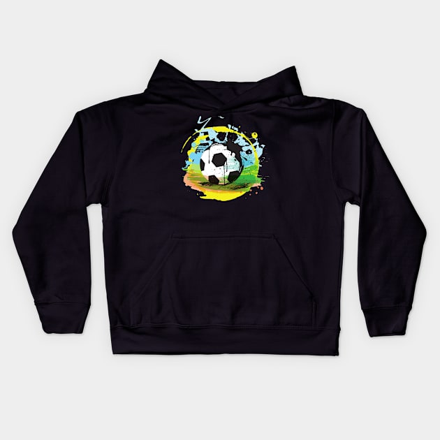 Soccer Ball Kids Hoodie by MikeHardy